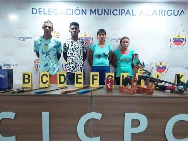 Capturados 5 miembros del grupo hamponil Los Cocuyos de Payara en Portuguesa