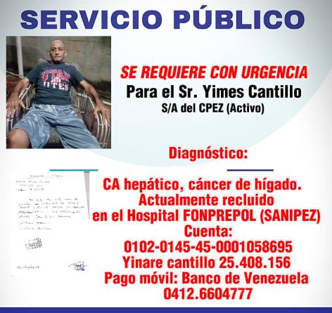 Servicio Público: Supervisor del CPEZ requiere de tu ayuda para continuar su tratamiento contra el cáncer