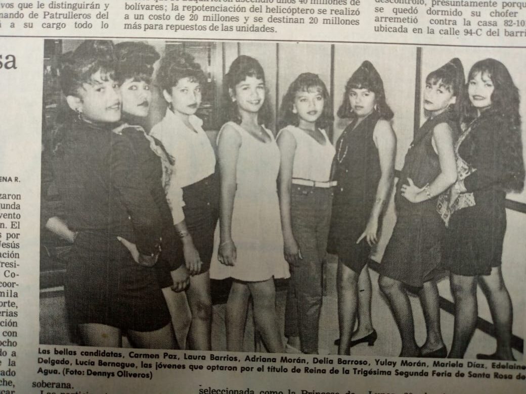 Candidatas a Reina de la XXXII feria de Santa Rosa de Agua: El tiempo pasa volando