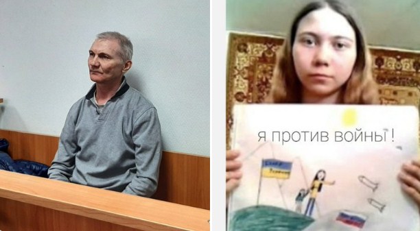 Se fugó ruso que fue separado de su hija por un dibujo antiguerra y condenado a dos años de cárcel