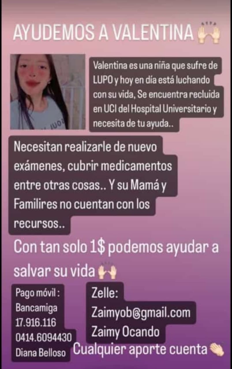 Valentina te necesita