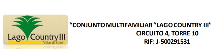 “LagoCountry III” Villas y Suites CONVOCAa Asamblea Extraordinaria de Propietari: Martes 17