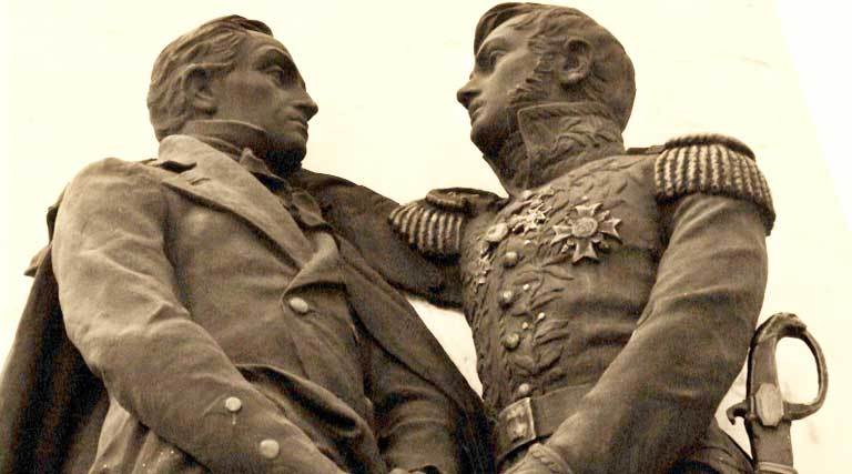Simón Bolívar y Pablo Morillo ratifican el Tratado de Armisticio y Regularización de la Guerra un 27-Nov de 1820