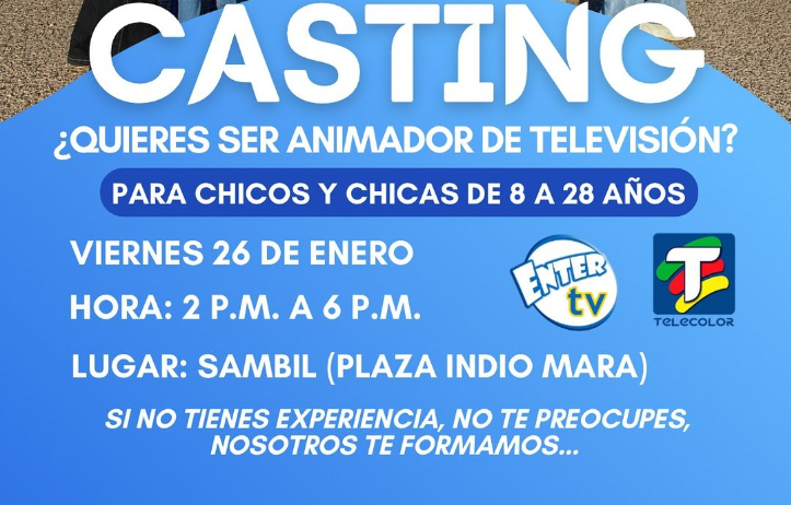 Casting Abierto para el Programa de Televisión Infantil Juvenil Enter TV Temporada 2024