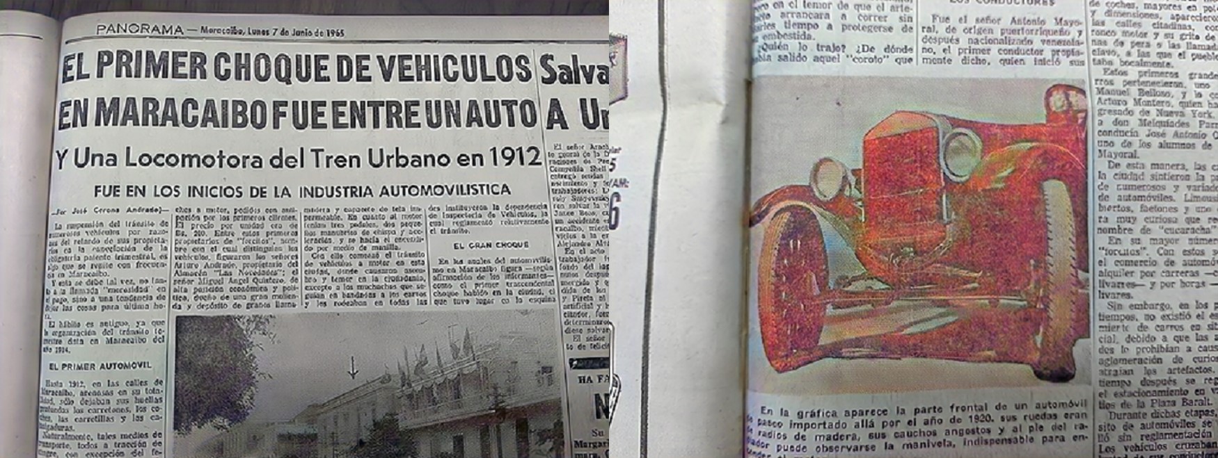 El primer choque de carro en Maracaibo fue en 1912: Un "forcito" contra el Ferrocarril Bella Vista