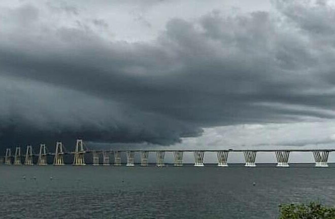 Mantos nubosos arropan el Lago de Maracaibo este miércoles 19-Feb