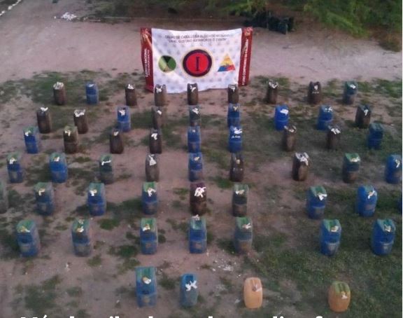 Más de mil galones de gasolina fueron incautados en zona rural de Maicao, frontera con Venezuela