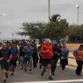 Luis Caldera y las comunidades celebraron el 19 de abril trotando en la Vereda del Lago