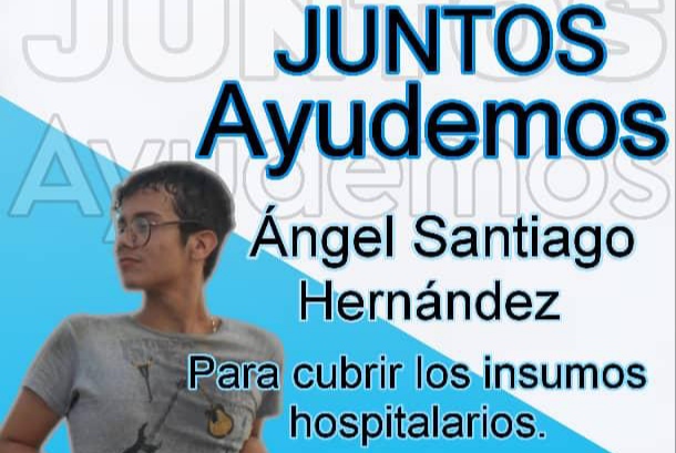 Solicitan ayuda para el joven Ángel Hernández