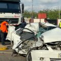 Un hombre herido dejó estrepitosa colisión en el Km. 4 entre una gandola de PDVSA y un vehículo