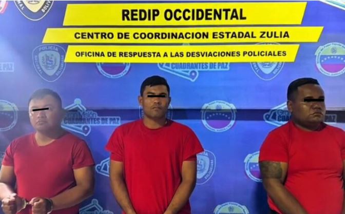 Presos tres PNB por robarle mil 435 dólares a un joven en la alcabala de Sinamaica