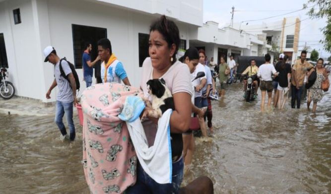 Desbordamiento del río Tejo dejó damnificadas a 250 familias en Colombia