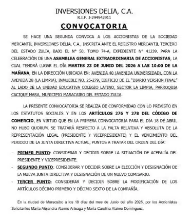 Inversiones Delia CA
