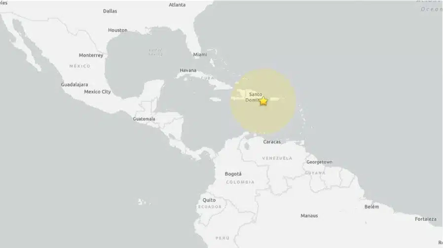 Un temblor de magnitud 5 sacude a República Dominicana