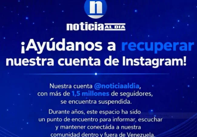 ¡Ayúdanos a recuperar la cuenta de Instagram de Noticia al Día!