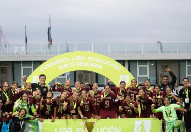La Vinotinto Femenina Sub-15 conquista el título de la Liga Evolución Conmebol 2026