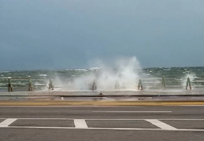 El lago embravece esta tarde