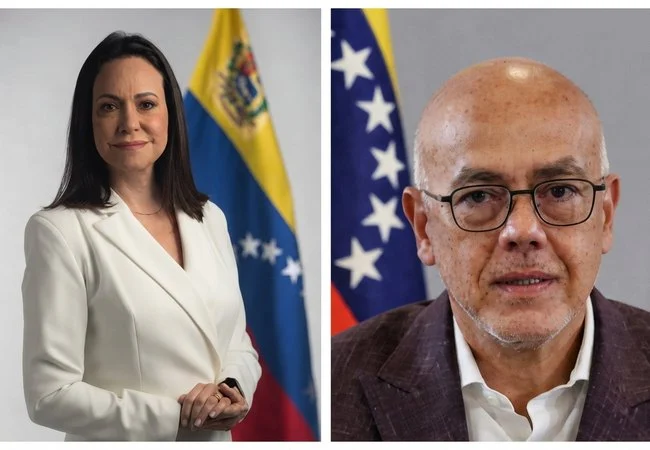 ¡No vale, por Dios!, dijo Jorge Rodríguez a periodista que le preguntó sobre un supuesto veto de entrada al país a MCM