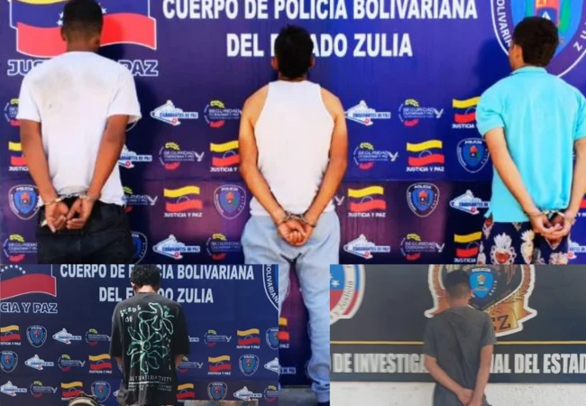 Cpbez aprehendió a cinco sujetos por múltiples hurtos en Machiques y Maracaibo