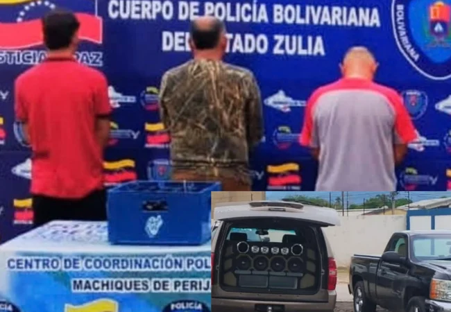 Tres detenidos por contaminación sónica y resistencia a la autoridad en Machiques