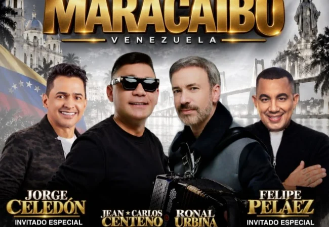 Jean Carlos Centeno se presentará junto a Jorge Celedón y Felipe Peláez en el Palacio de Eventos