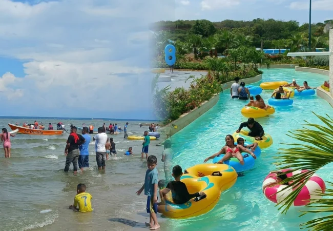 Entre playas y piscinas los marabinos salieron a disfrutar en familia este fin de semana largo